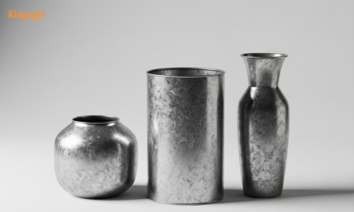 galvanized vases