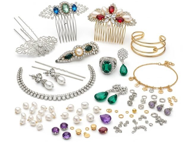 Hair ornaments and jewelry and jewelry parts