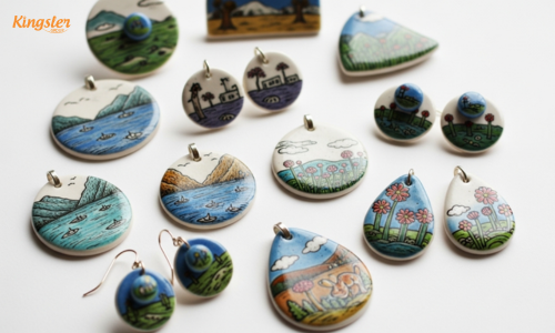 painted ceramic pieces