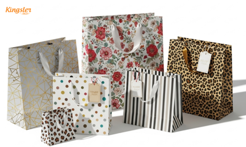 patterned gift bags