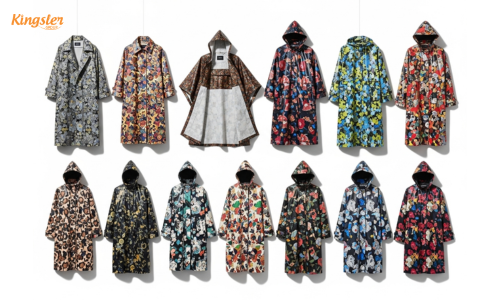 printed patterned raincoats
