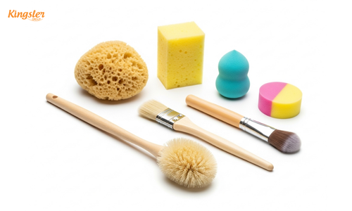 sponges and brushes