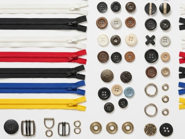 zipper, button and garment accessories