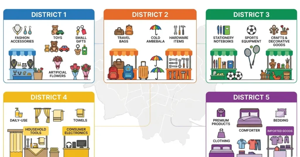 Yiwu Market Districts