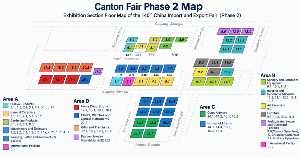 Canton Fair 2026 Phase 2: Dates, Products, Schedule & Registration 1 canton-fair-2026-phase-2-map